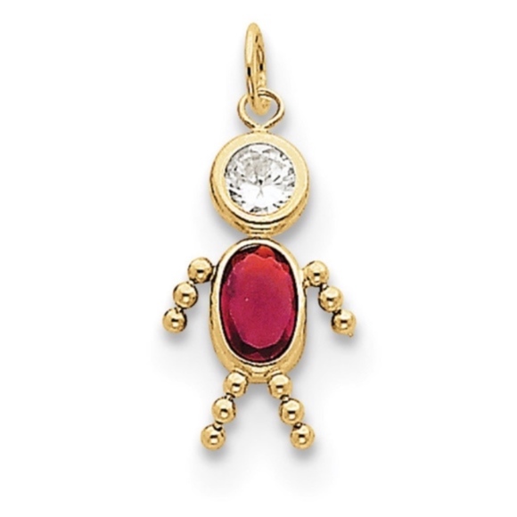 Jewelry - Birthstone Babies Boy Charm January 10K Gold New